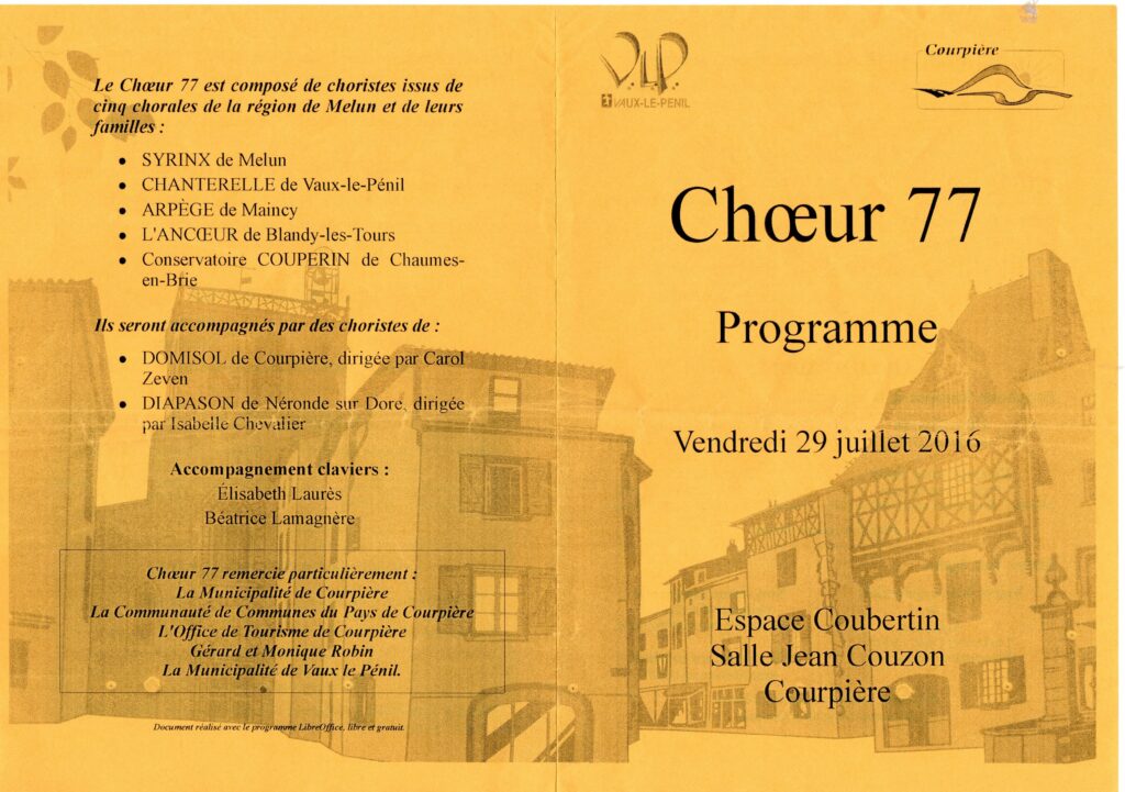 courpiere programme